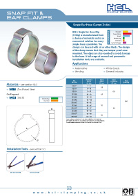 Single Ear Hose Clamp (O-clip)