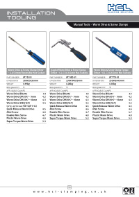 Manual Tools – Worm Drive & Screw Clamps